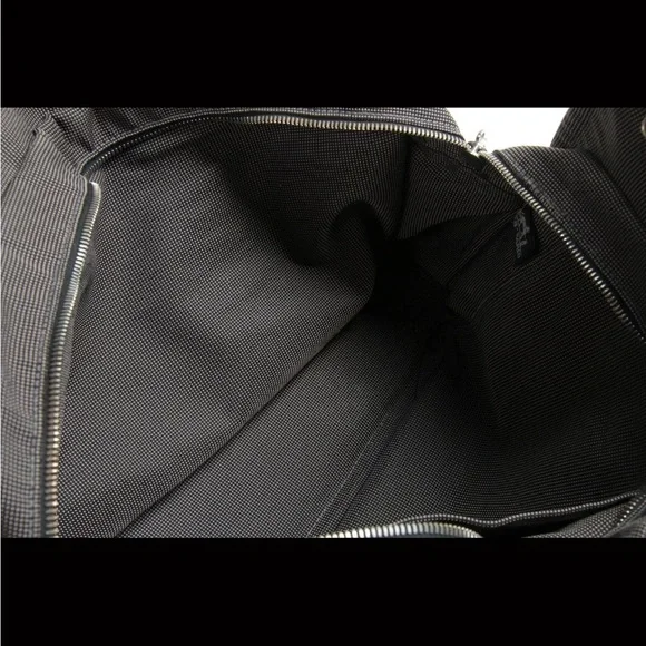 Hermès Paris Herline MM Tote in Black/Grey Canvas